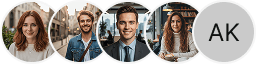Multiple investor profile avatars on Node Cryptium trading review block